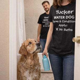 Benutzerdefinierte Wasserhund-Geschäftsbedingungen T-Shirt