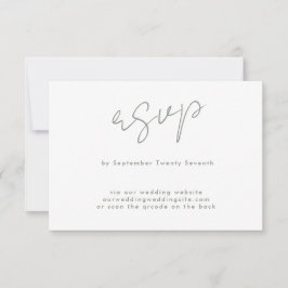 benutzerdefinierte Website QR CODE BACK-WEISE Weiß RSVP Karte