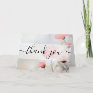 Benutzerdefinierte weiche rote Blumen Dankeschön Dankeskarte