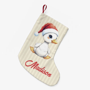 Benutzerdefinierte Weihnachts-Baby-Gans-Ente mit W Kleiner Weihnachtsstrumpf