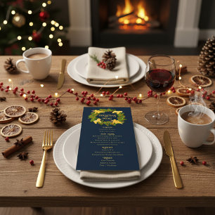 Benutzerdefinierte Weihnachts-Menükarte mit Lebkuc Menükarte