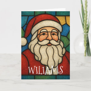 Benutzerdefinierte Weihnachts-Santa-Art-Deco-Buntg Karte