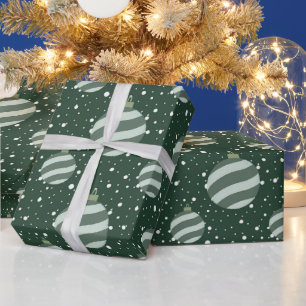 Benutzerdefinierte Weihnachtsdekoration Grün Weiß Geschenkpapier