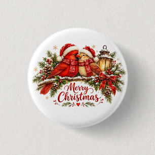 Benutzerdefinierte Weihnachtsfamilie Kardinale Win Button