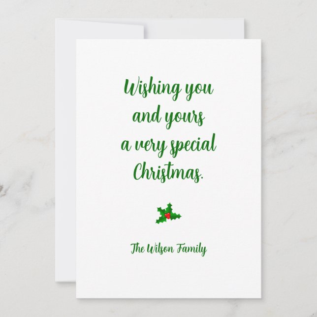 Benutzerdefinierte Weihnachtskarte Einladung (Vorderseite)