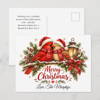 Benutzerdefinierte Weihnachtskarte für die Familie Postkarte