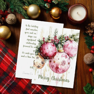 Benutzerdefinierte Weihnachtskarte für Unternehmen Feiertagskarte