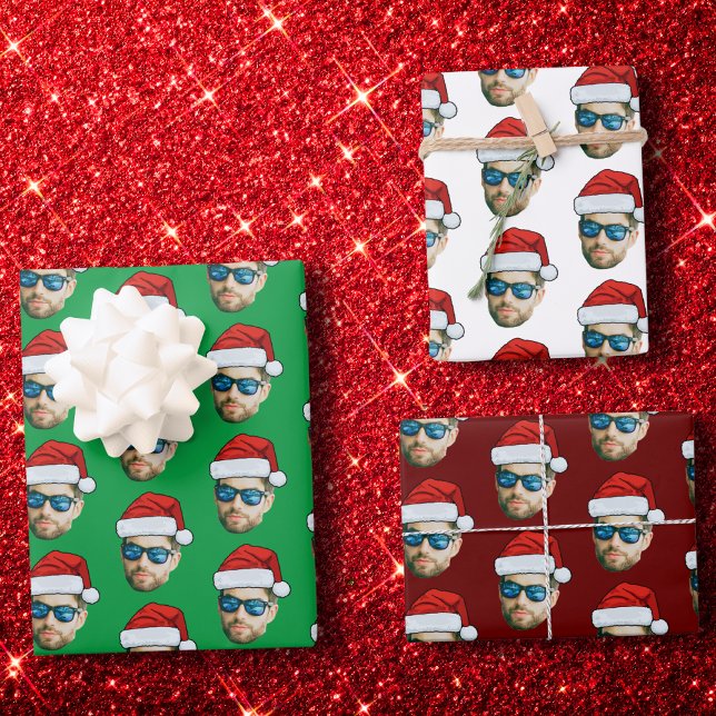 Benutzerdefinierte Weihnachtsmannmütze Geschenkpapier Set (Von Creator hochgeladen)