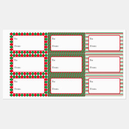 Benutzerdefinierte Weihnachtsmuster Geschenketiket Etiketten