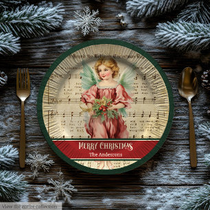 Benutzerdefinierte Weihnachtspapierteller Vintage- Pappteller