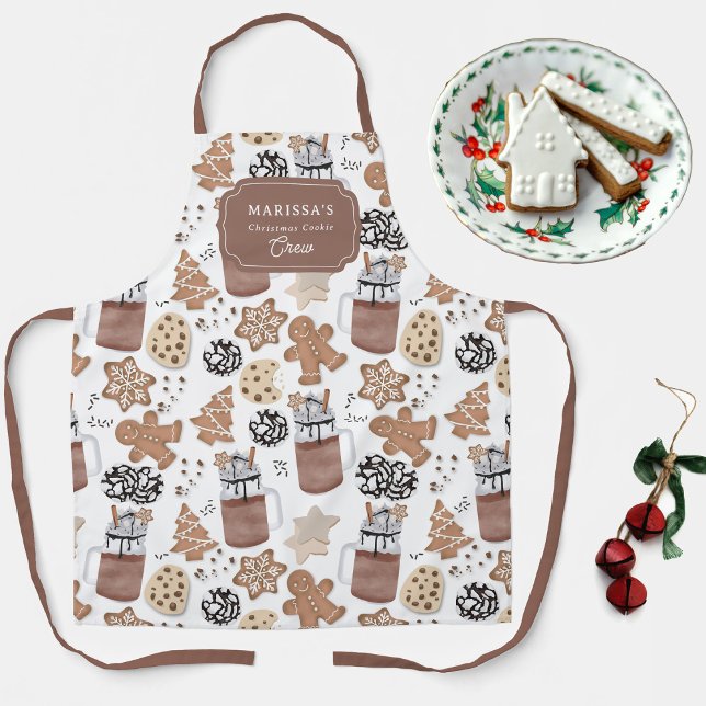 Benutzerdefinierte Weihnachtsplätzchen-Back-Crew P Schürze (Custom Christmas Cookie Baking Crew Personalized Apron)
