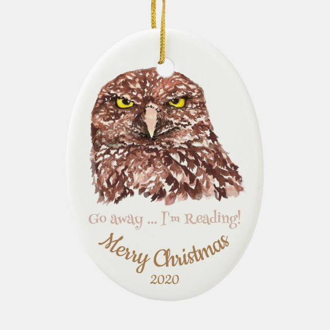 Benutzerdefinierte Weihnachtszeit geht weg zum Les Keramik Ornament (Hinten)