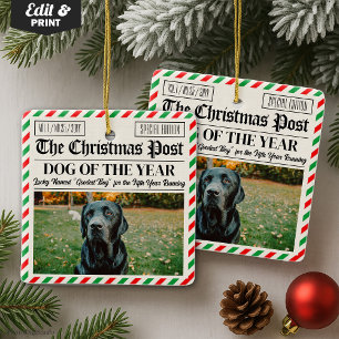 Benutzerdefinierte Weihnachtszeitung Dekoration, G Keramikornament