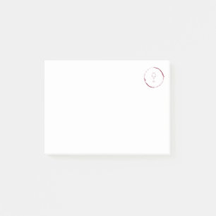 Benutzerdefinierte Weinfleck-Glas-Sommelier Post-it Klebezettel