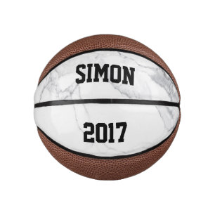 Benutzerdefinierte weiße Marmortextur Mini Basketball