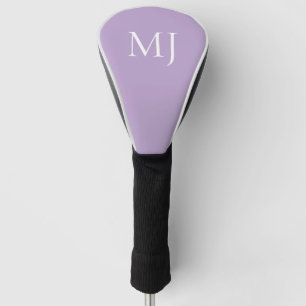 Benutzerdefinierte weiße Monogramm-Lavendel-Golfko Golf Headcover