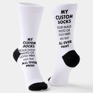 Benutzerdefinierte WEISSE überall über Print Women Socken