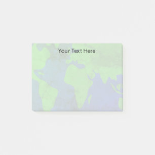 Benutzerdefinierte Weltkarte Planet Erde Wasserzei Post-it Klebezettel