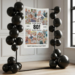 Benutzerdefinierte 'Wer ist 80 geworden?' Happy Bi Banner