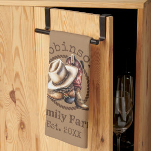 Benutzerdefinierte Western-Cowboy-Stiefel für die  Geschirrtuch