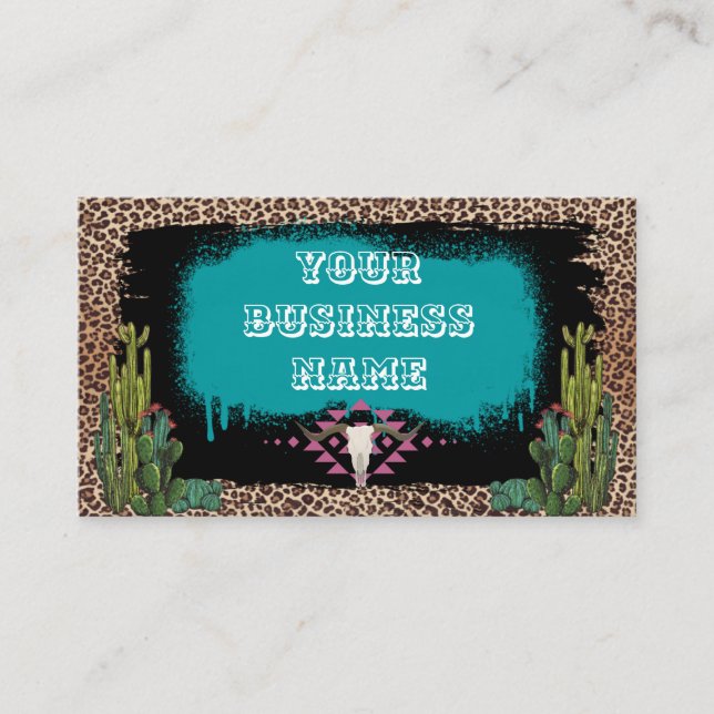 Benutzerdefinierte Western-Visitenkarte Visitenkarte (Vorderseite)