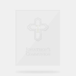 Benutzerdefinierte White Boys Cross Kommunionskoll Acrylschild