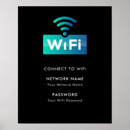 Benutzerdefinierte Wifi-Netzwerk verbinden Moderne Poster