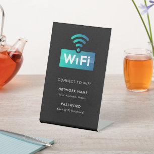 Benutzerdefinierte Wifi-Netzwerk verbinden Moderne Sockelschild