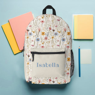 Benutzerdefinierte Wildblume Bedruckter Rucksack