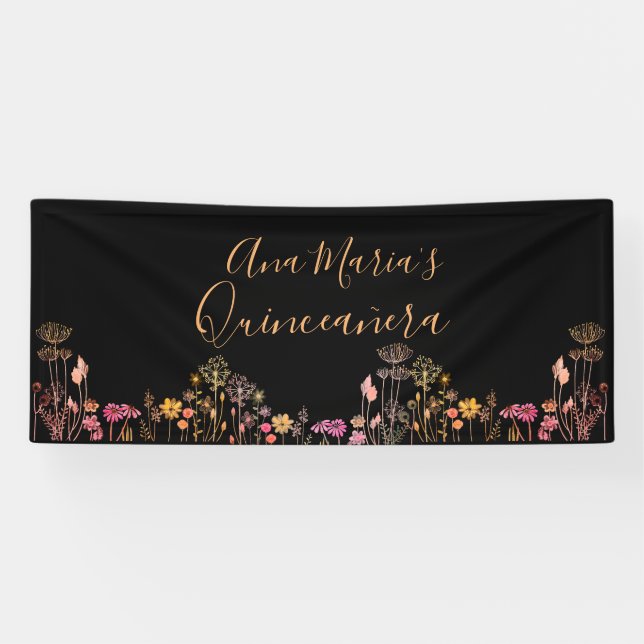 Benutzerdefinierte Wildblumen Banner (Horizontal)