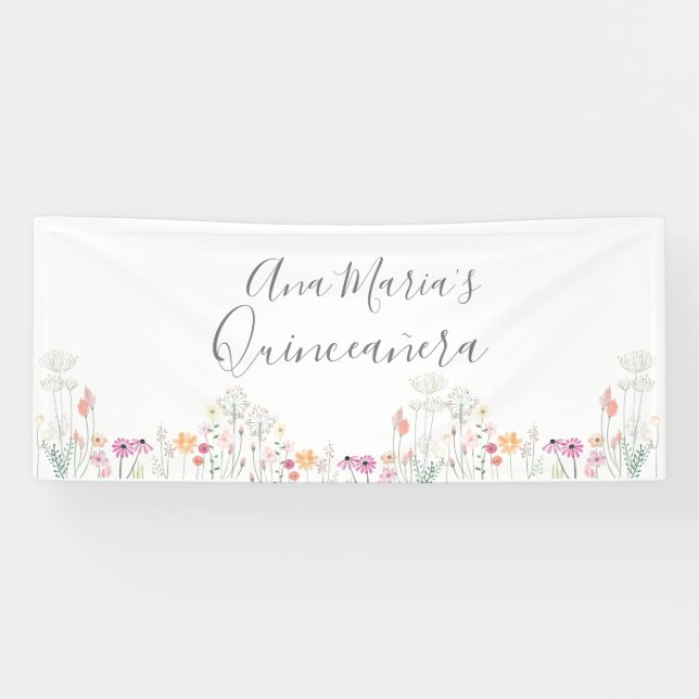 Benutzerdefinierte Wildblumen Banner (Horizontal)