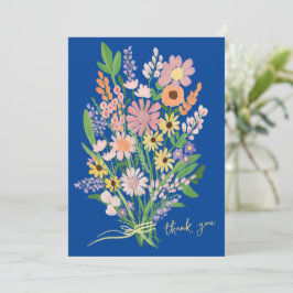 Benutzerdefinierte Wildblumen Dankeskarte