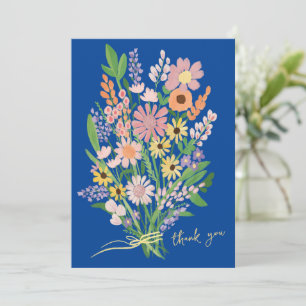 Benutzerdefinierte Wildblumen Dankeskarte