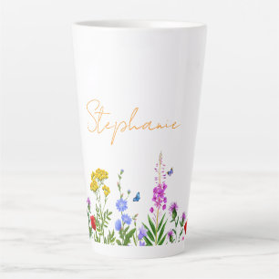 Benutzerdefinierte Wildblumen Edelstahl Kaffeether Milchtasse