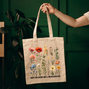 Benutzerdefinierte Wildblumen-Tasche, Muttertags-G Tragetasche
