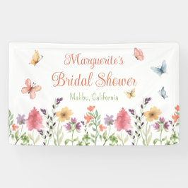 Benutzerdefinierte Wildblumen und Schmetterlinge B Banner
