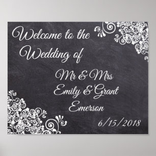 Benutzerdefinierte Willkommen zur Hochzeit mit Kre Poster