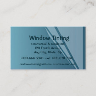 Benutzerdefinierte Windows-Tinting-Wartung Visitenkarte