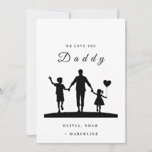 Benutzerdefinierte „Wir lieben dich, Daddy“ Silhou Save The Date