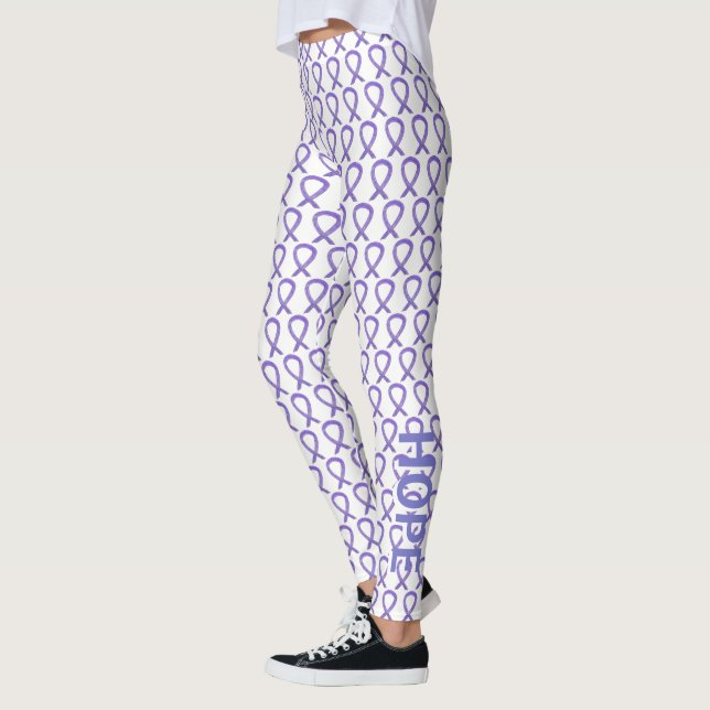 Benutzerdefinierte Wörter der Lavender Awareness R Leggings (Links)