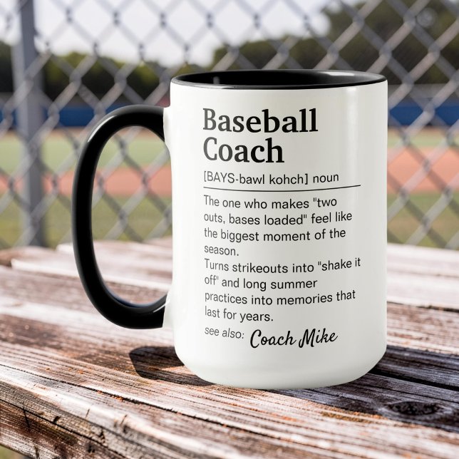 Benutzerdefinierte Würdigung für Baseballtrainer-D Tasse (Von Creator hochgeladen)