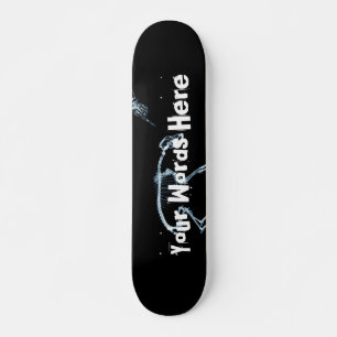 Benutzerdefinierte X-Ray Skeleton Bad Dog Blue Boa Skateboard