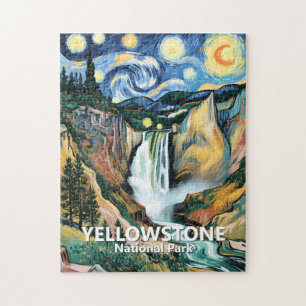 Benutzerdefinierte Yellowstone Lower Falls Van Gog Puzzle