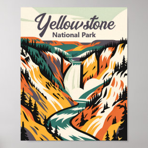 Benutzerdefinierte Yellowstone-Nationalpark Lower  Poster