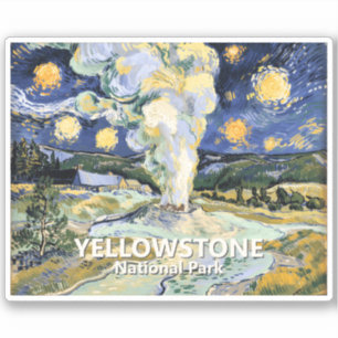Benutzerdefinierte Yellowstone Old Faithful Geyser Aufkleber