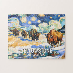 Benutzerdefinierte Yellowstone-Wildlife-Büffel-Vib Puzzle