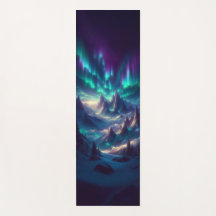 Benutzerdefinierte Yogamatte – Fantasy Aurora Moun