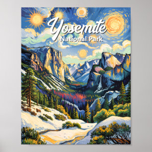 Benutzerdefinierte Yosemite Tunnel View Winter Van Poster