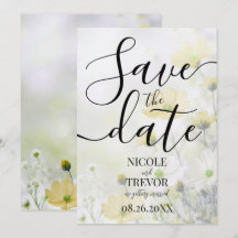 Benutzerdefinierte zarte gelbe Blumen Hochzeit