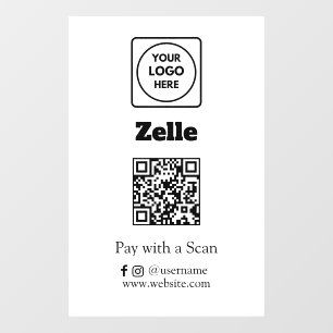 Benutzerdefinierte Zelle QR Scannen um Geschäft Fensteraufkleber